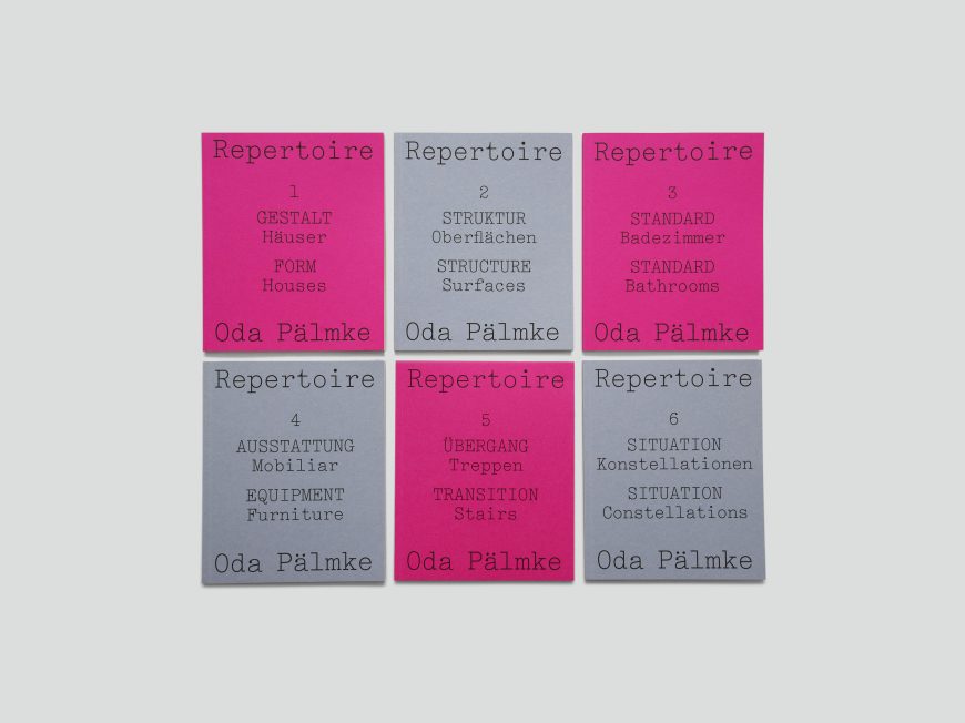 Repertoire, Nr. 1–6, Oda Pälmke